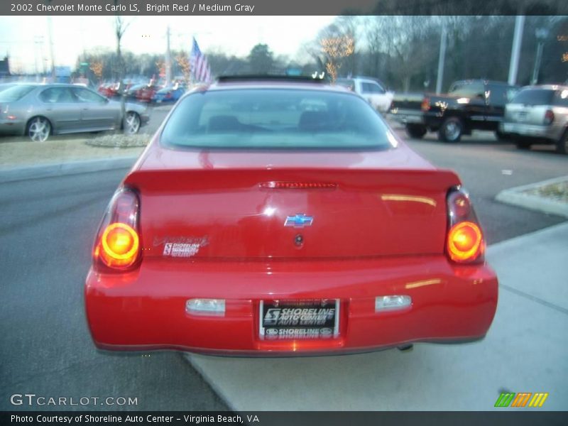 Bright Red / Medium Gray 2002 Chevrolet Monte Carlo LS