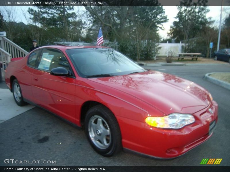 Bright Red / Medium Gray 2002 Chevrolet Monte Carlo LS