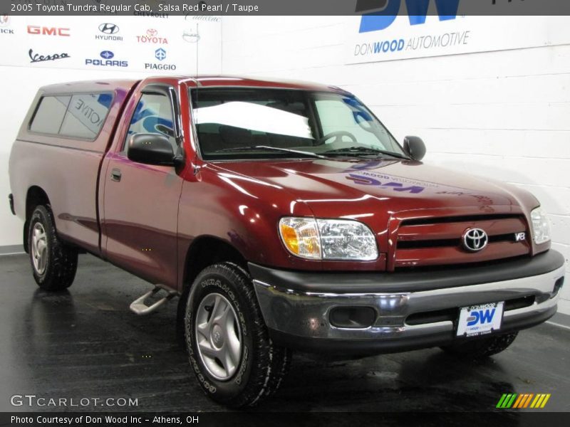 Salsa Red Pearl / Taupe 2005 Toyota Tundra Regular Cab