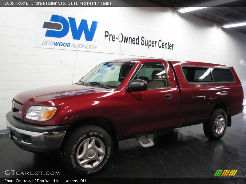 Salsa Red Pearl / Taupe 2005 Toyota Tundra Regular Cab