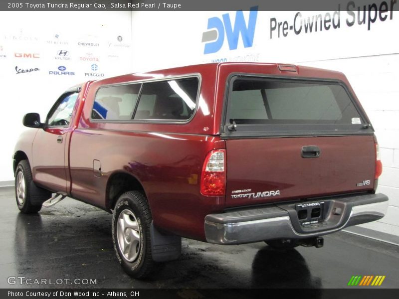 Salsa Red Pearl / Taupe 2005 Toyota Tundra Regular Cab