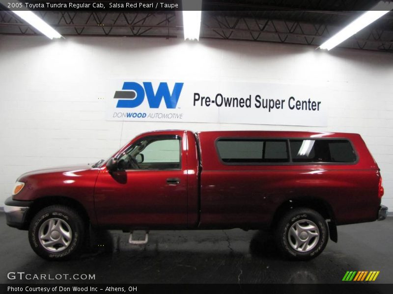 Salsa Red Pearl / Taupe 2005 Toyota Tundra Regular Cab