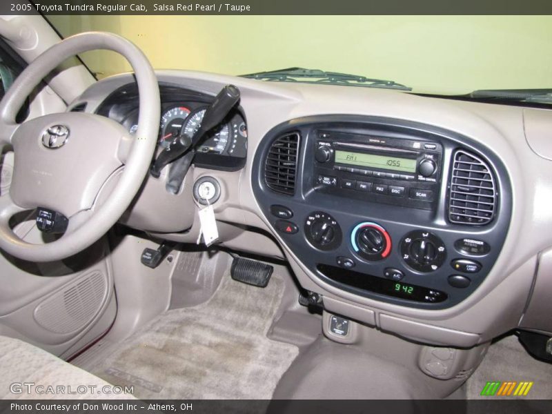 Salsa Red Pearl / Taupe 2005 Toyota Tundra Regular Cab