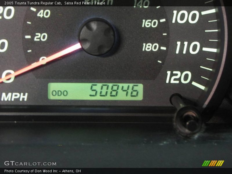 Salsa Red Pearl / Taupe 2005 Toyota Tundra Regular Cab