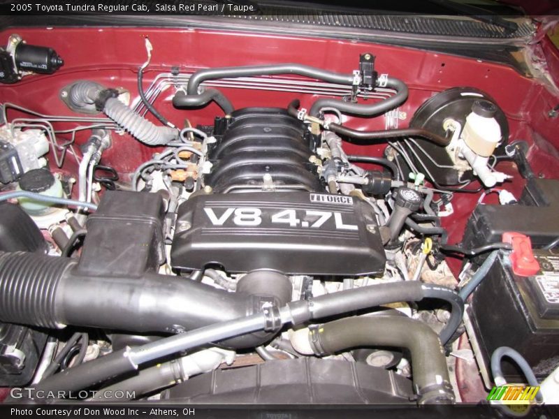 Salsa Red Pearl / Taupe 2005 Toyota Tundra Regular Cab