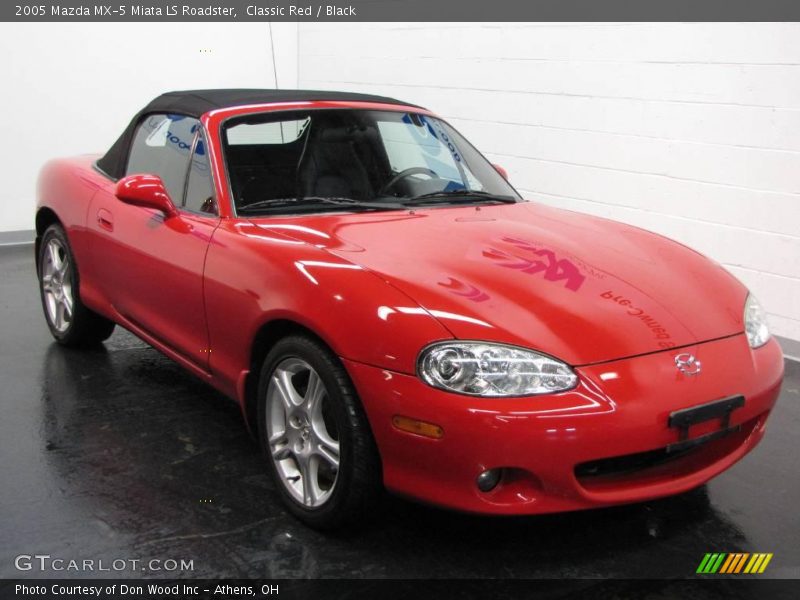 Classic Red / Black 2005 Mazda MX-5 Miata LS Roadster