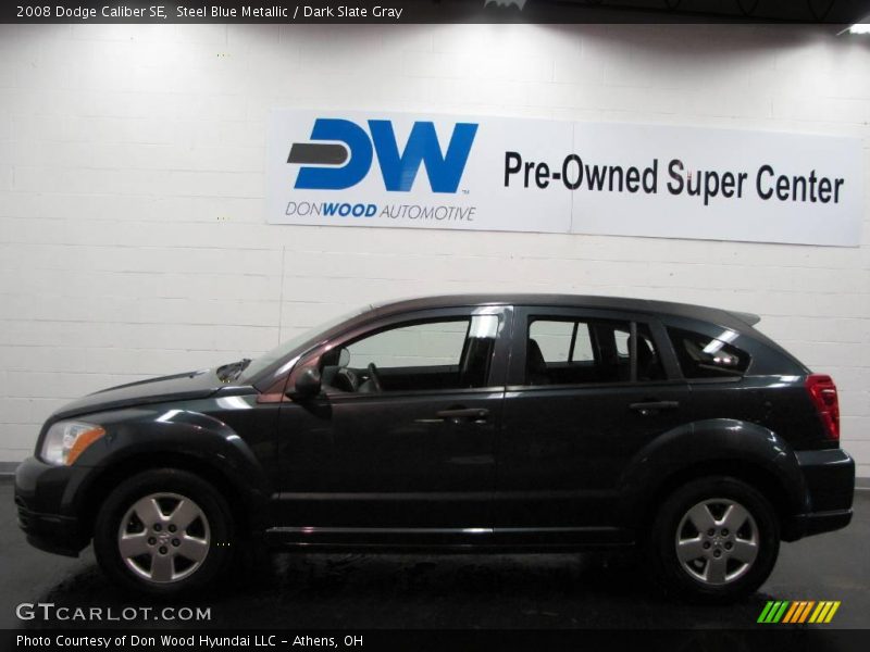 Steel Blue Metallic / Dark Slate Gray 2008 Dodge Caliber SE