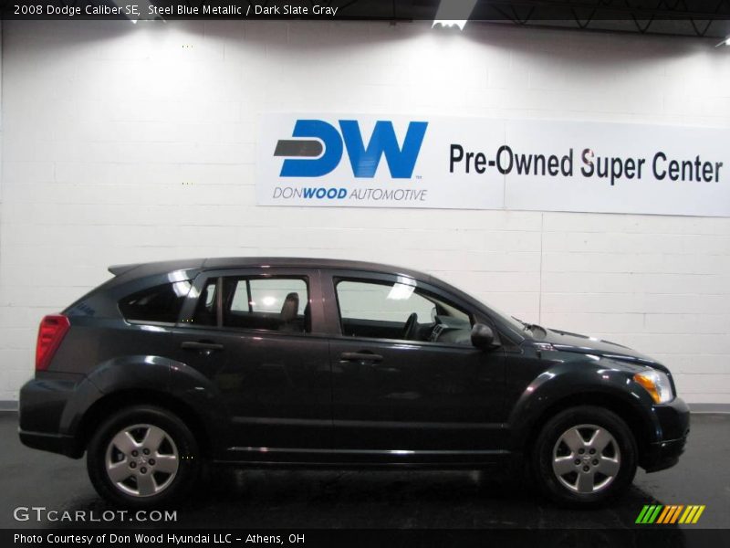 Steel Blue Metallic / Dark Slate Gray 2008 Dodge Caliber SE
