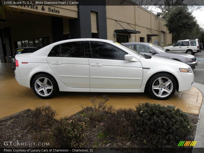 White Diamond Pearl / Camel 2006 Acura TL 3.2