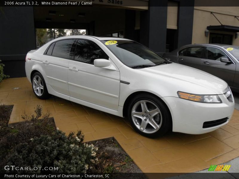 White Diamond Pearl / Camel 2006 Acura TL 3.2
