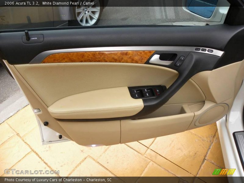White Diamond Pearl / Camel 2006 Acura TL 3.2