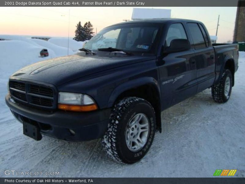 Patriot Blue Pearl / Dark Slate Gray 2001 Dodge Dakota Sport Quad Cab 4x4