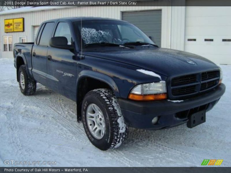 Patriot Blue Pearl / Dark Slate Gray 2001 Dodge Dakota Sport Quad Cab 4x4