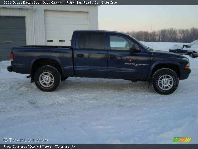 Patriot Blue Pearl / Dark Slate Gray 2001 Dodge Dakota Sport Quad Cab 4x4
