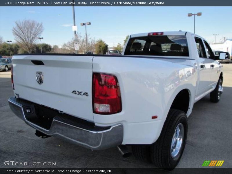 Bright White / Dark Slate/Medium Graystone 2010 Dodge Ram 3500 ST Crew Cab 4x4 Dually