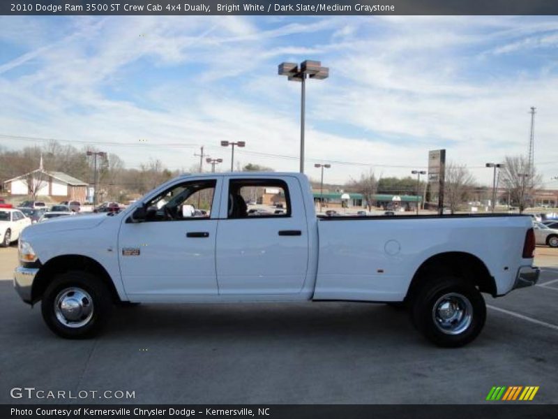 Bright White / Dark Slate/Medium Graystone 2010 Dodge Ram 3500 ST Crew Cab 4x4 Dually