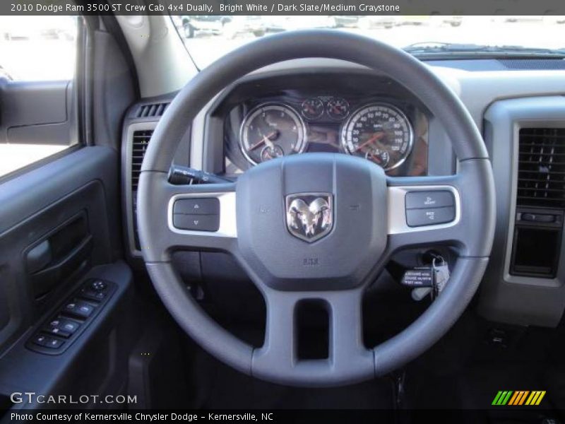 Bright White / Dark Slate/Medium Graystone 2010 Dodge Ram 3500 ST Crew Cab 4x4 Dually