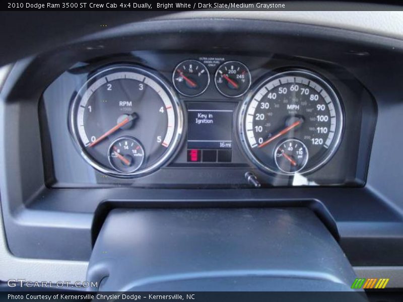 Bright White / Dark Slate/Medium Graystone 2010 Dodge Ram 3500 ST Crew Cab 4x4 Dually