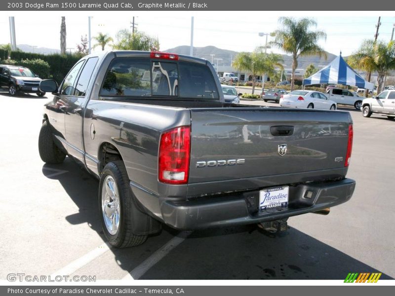 Graphite Metallic / Black 2003 Dodge Ram 1500 Laramie Quad Cab