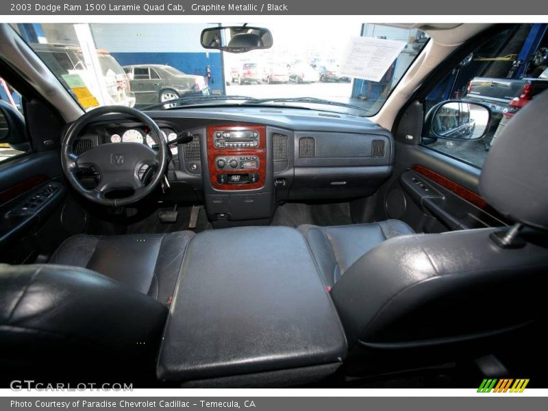 Graphite Metallic / Black 2003 Dodge Ram 1500 Laramie Quad Cab