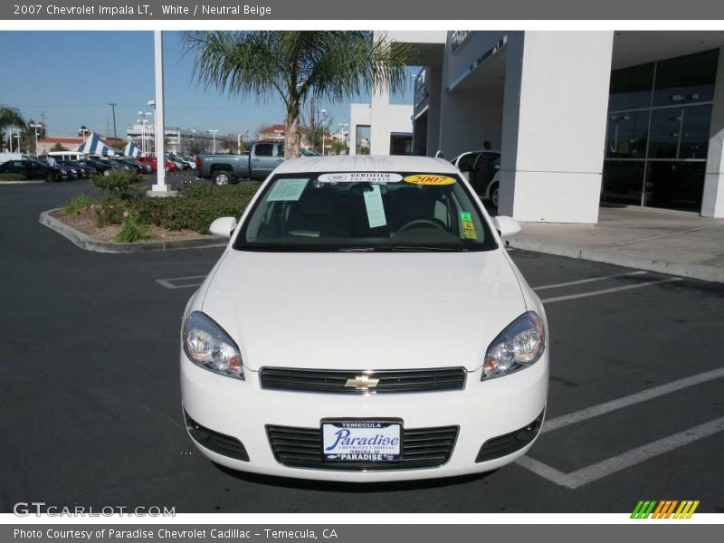White / Neutral Beige 2007 Chevrolet Impala LT