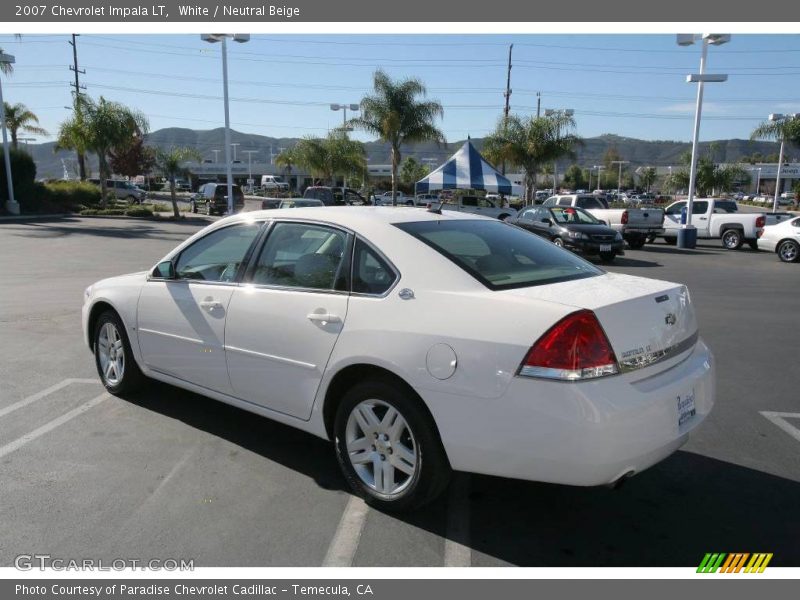 White / Neutral Beige 2007 Chevrolet Impala LT