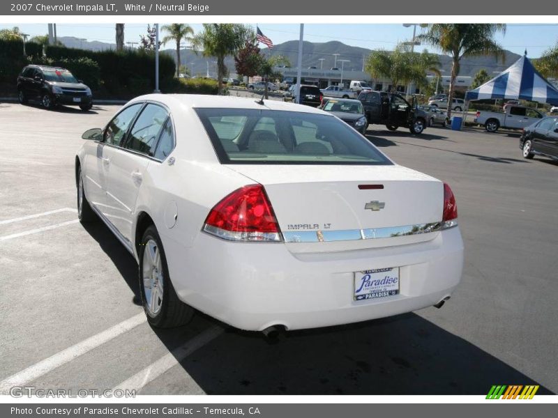 White / Neutral Beige 2007 Chevrolet Impala LT