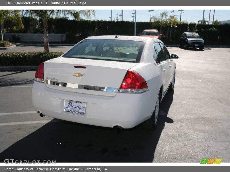 White / Neutral Beige 2007 Chevrolet Impala LT