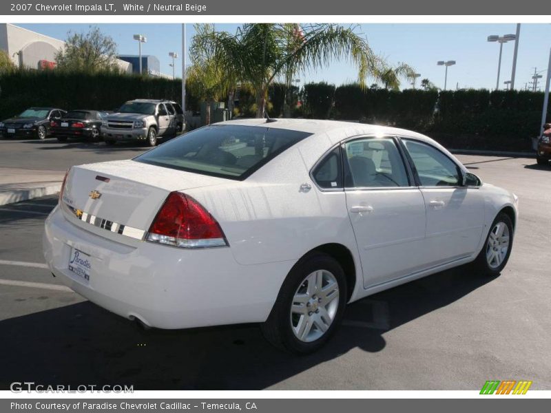 White / Neutral Beige 2007 Chevrolet Impala LT