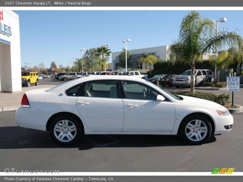 White / Neutral Beige 2007 Chevrolet Impala LT