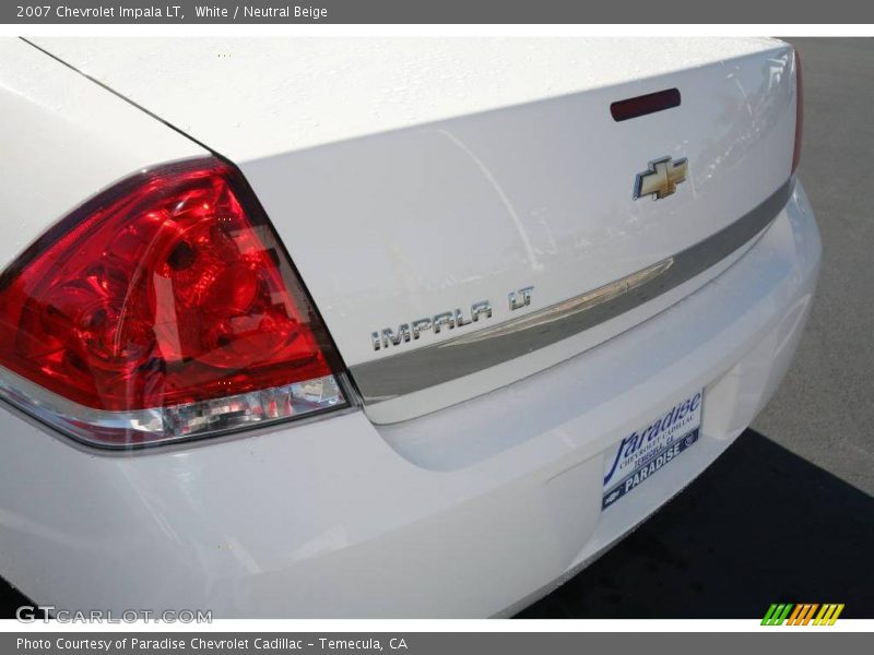 White / Neutral Beige 2007 Chevrolet Impala LT