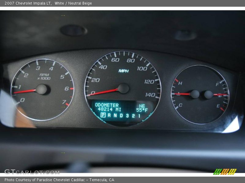 White / Neutral Beige 2007 Chevrolet Impala LT