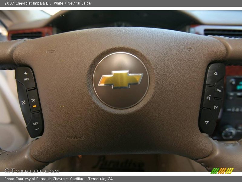 White / Neutral Beige 2007 Chevrolet Impala LT