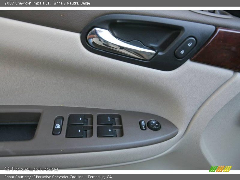 White / Neutral Beige 2007 Chevrolet Impala LT