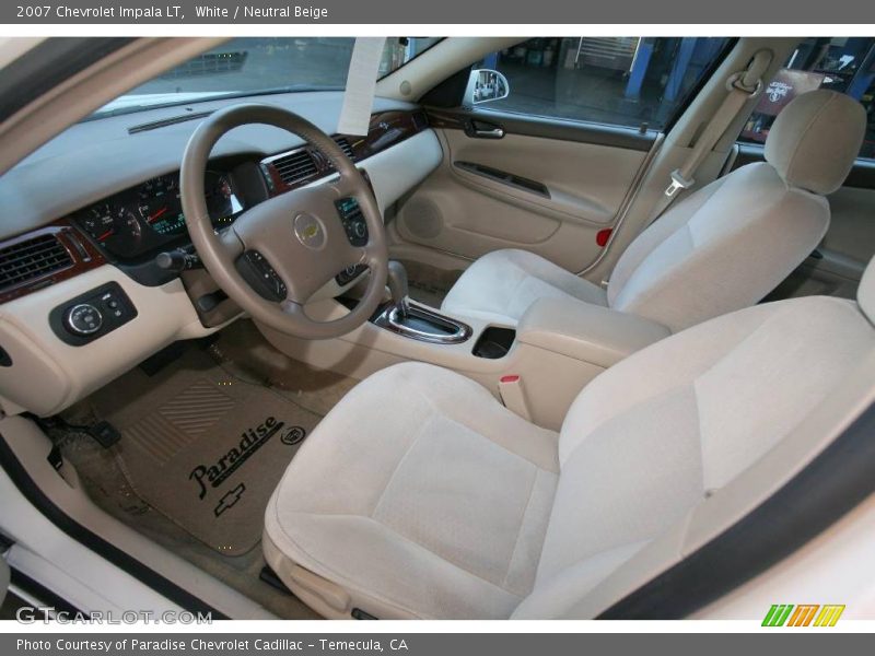 White / Neutral Beige 2007 Chevrolet Impala LT