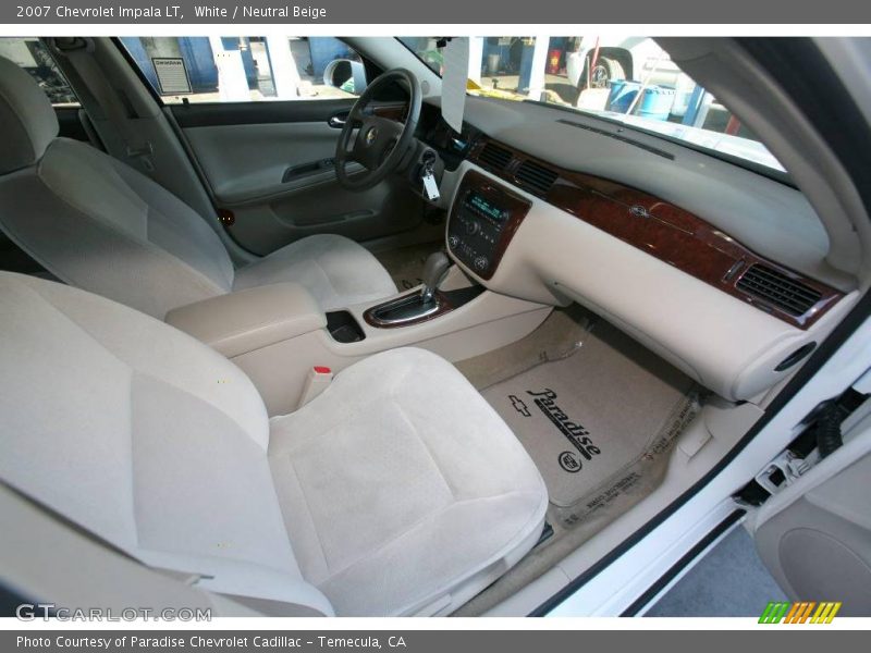 White / Neutral Beige 2007 Chevrolet Impala LT