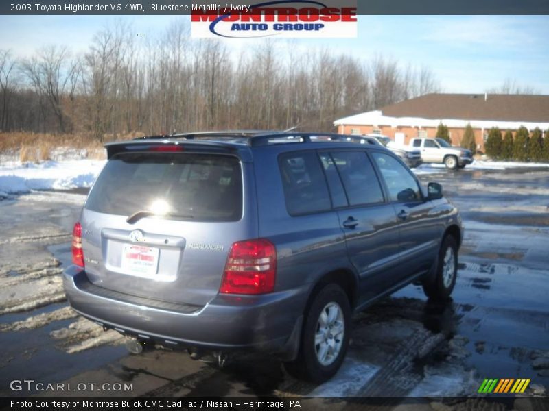 Bluestone Metallic / Ivory 2003 Toyota Highlander V6 4WD