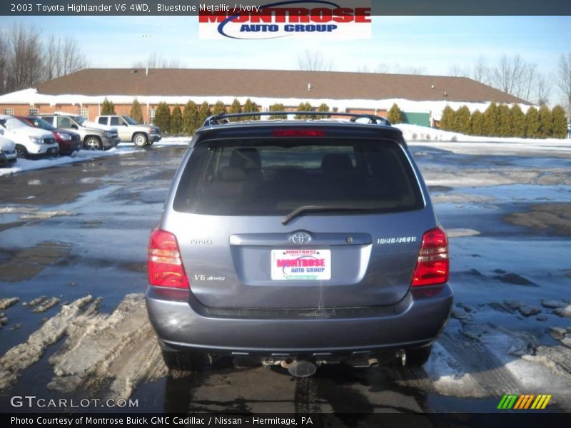 Bluestone Metallic / Ivory 2003 Toyota Highlander V6 4WD