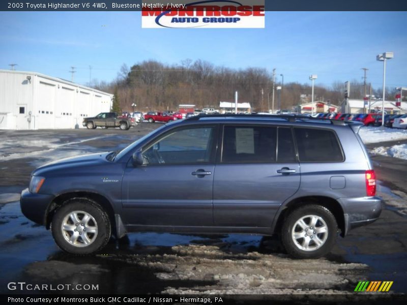Bluestone Metallic / Ivory 2003 Toyota Highlander V6 4WD