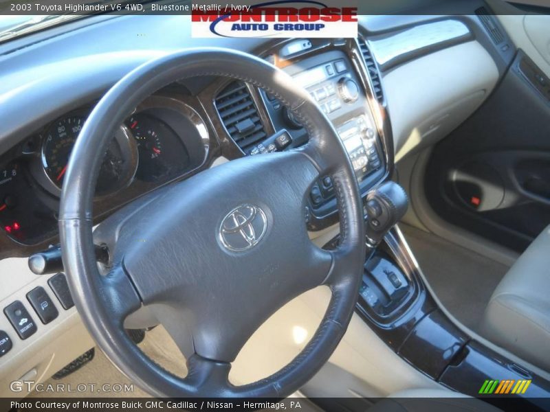 Bluestone Metallic / Ivory 2003 Toyota Highlander V6 4WD