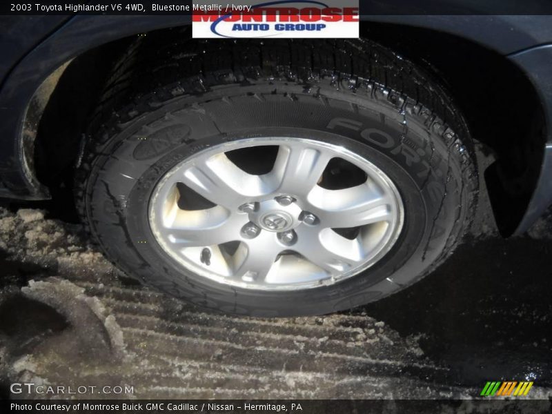 Bluestone Metallic / Ivory 2003 Toyota Highlander V6 4WD