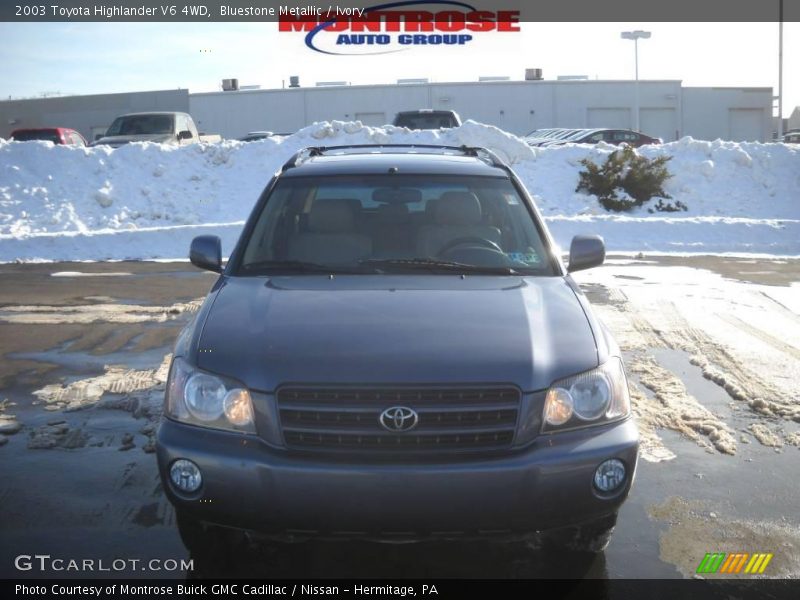 Bluestone Metallic / Ivory 2003 Toyota Highlander V6 4WD