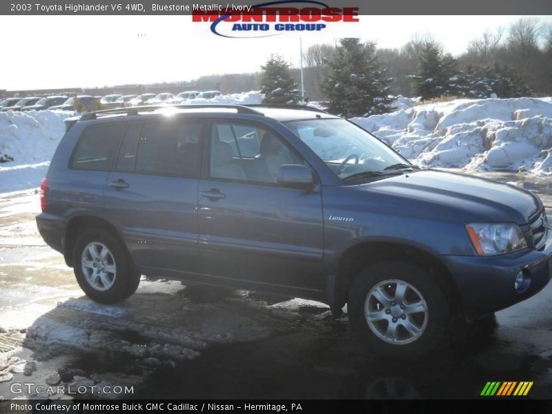 Bluestone Metallic / Ivory 2003 Toyota Highlander V6 4WD