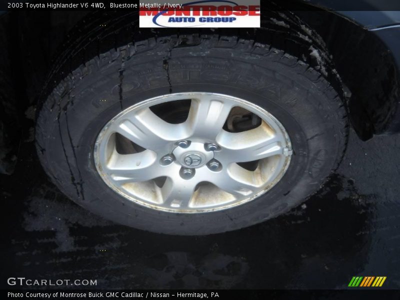 Bluestone Metallic / Ivory 2003 Toyota Highlander V6 4WD