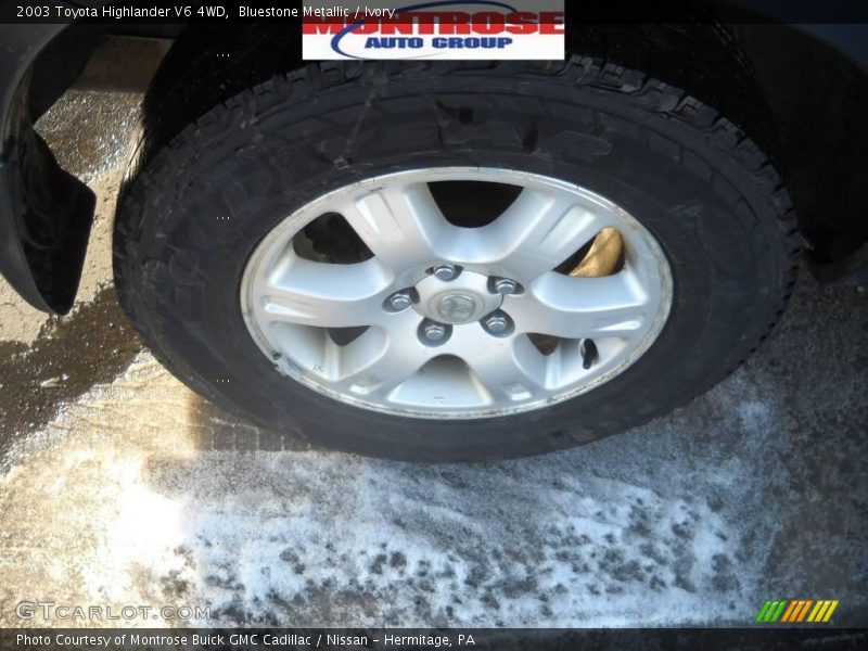 Bluestone Metallic / Ivory 2003 Toyota Highlander V6 4WD