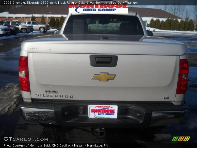 Silver Birch Metallic / Dark Titanium 2008 Chevrolet Silverado 1500 Work Truck Regular Cab