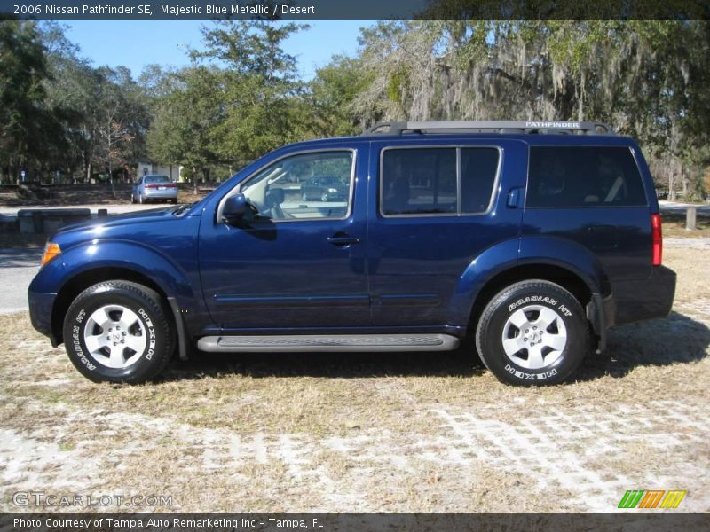 Majestic Blue Metallic / Desert 2006 Nissan Pathfinder SE