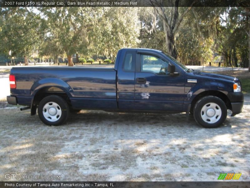 Dark Blue Pearl Metallic / Medium Flint 2007 Ford F150 XL Regular Cab