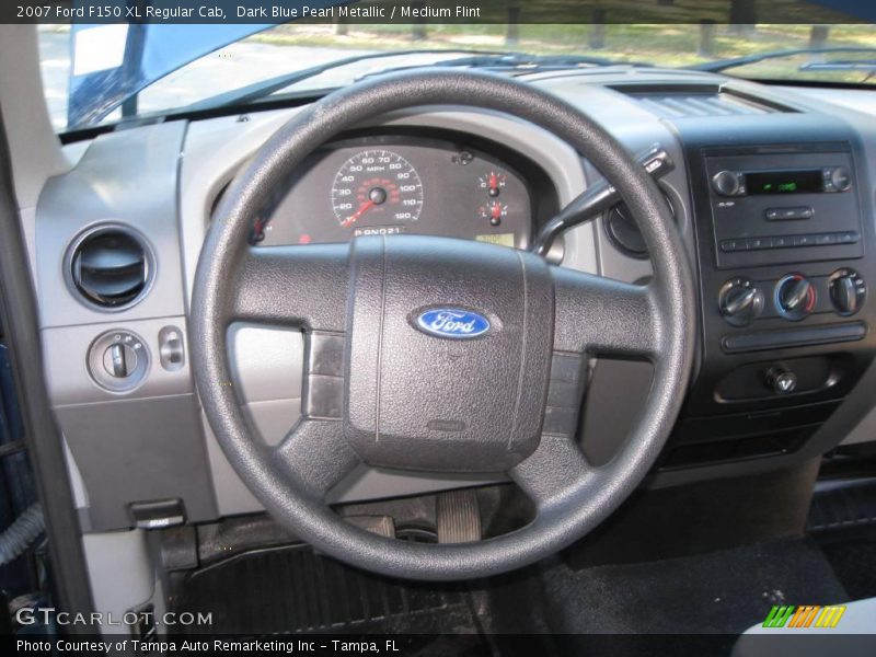 Dark Blue Pearl Metallic / Medium Flint 2007 Ford F150 XL Regular Cab