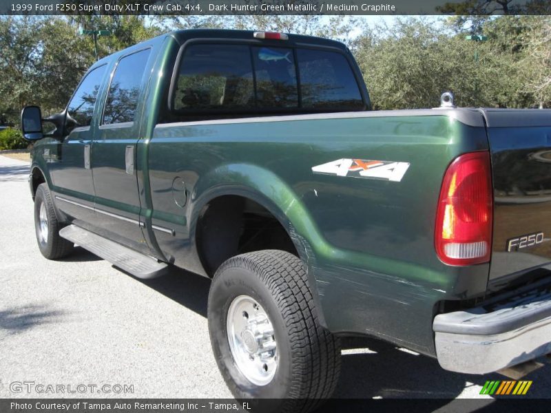 Dark Hunter Green Metallic / Medium Graphite 1999 Ford F250 Super Duty XLT Crew Cab 4x4